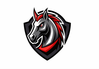 animal, black, defense, design, elegance, elegant, face, graphic, guard, head, horse, horse logo, icon, illustration, logo, luxurious, luxury, mascot, protect, secure, security, shield, stallion,
