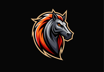 animal, black, defense, design, elegance, elegant, face, graphic, guard, head, horse, horse logo, icon, illustration, logo, luxurious, luxury, mascot, protect, secure, security, shield, stallion,