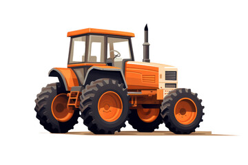 Obraz premium modern tractors Presenting clean lines Isolated on white background.