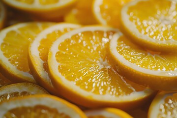 Photo background of close-up slices of orange