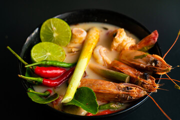Spicy shrimp in milk curry Tom Yum Kung