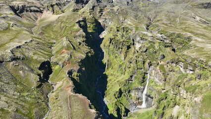 Mulagljufur Canyon summer in Iceland