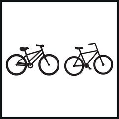 Fototapeta premium Bicycle silhouette vector illustration, icon, art 