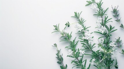 Obraz premium Close-up of a bouquet of white flowers on a clean and pure white surface