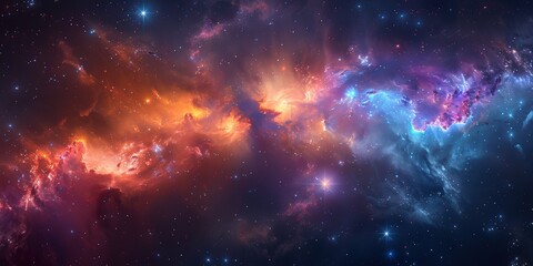 Naklejka premium Cosmic Splendor: A Celestial Masterpiece