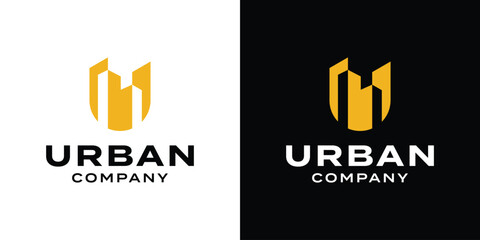 Urban Letter U Logo Vector Design Illustration. © ngalong project