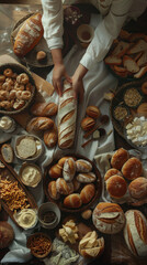 World Bread Day. freshly baked bread.