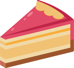 Vector cake piece illustration 