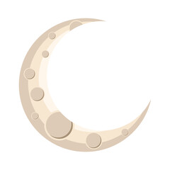 Obraz premium Flat Moon Illustration