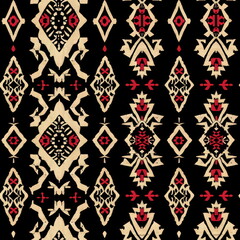 Fototapeta premium Textile repeat pattern of tribal seamless pattern silk texture
