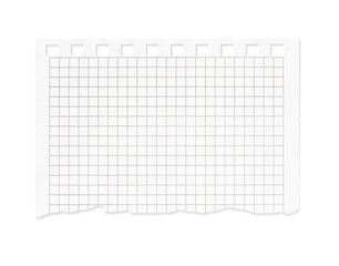 Torn graph notepad paper isolated on transparent background