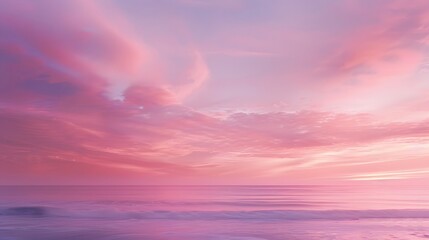 Fototapeta premium Panoramic photo, view of a pink and purple sky at sunset. Sky panorama background, header and web banner. 