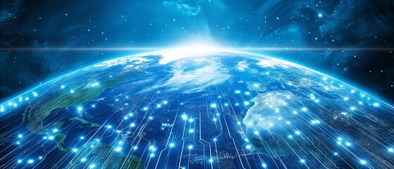 Global digital electronic circuit technology concept