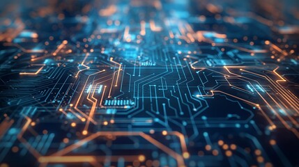 Electronic Circuit Board Technology Concept