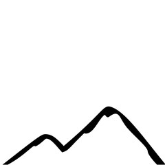 Mountains silhouette. Vector illustration