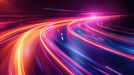 Gradient light effects creating a sense of speed