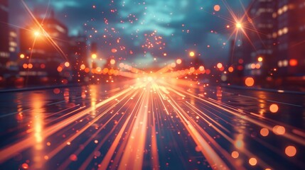 Gradient light effects creating a sense of speed