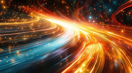 Fototapeta premium Gradient light trails with a sense of speed