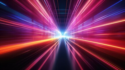 Obraz premium Gradient light trails with a sense of speed