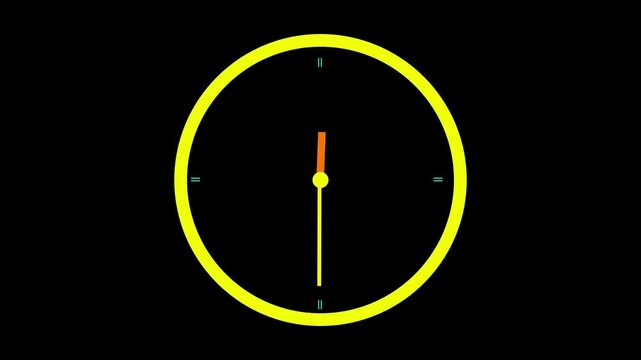 Clock animation templet 4k