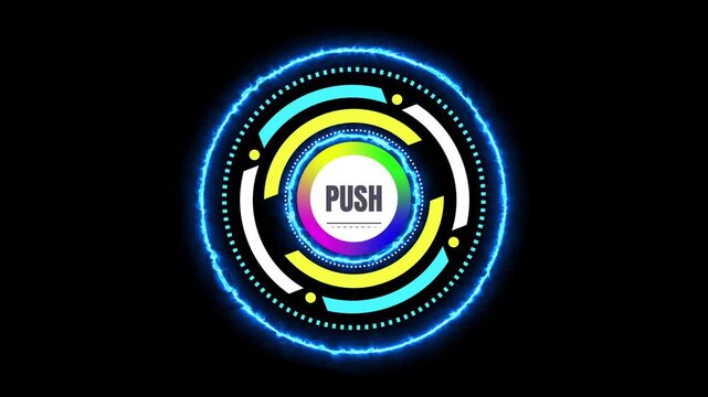 Circle animation push button templet 4k