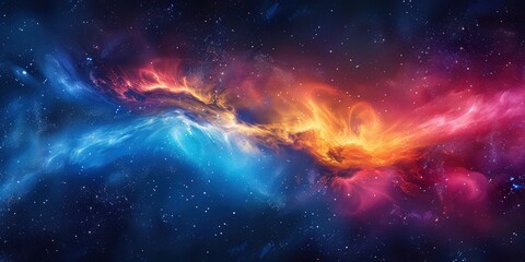 Breathtaking Cosmic Nebula in Vibrant Colors