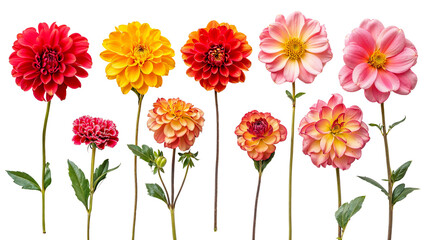 Dahlia Dreamscape: A vibrant bouquet of dahlias in full bloom, showcasing a kaleidoscope of colors. 