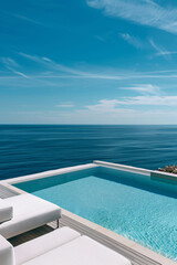 Fototapeta premium Infinity pool overlooking the sea