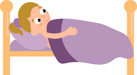 Daily routine. The child goes to bed