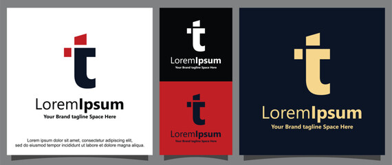Modern letter t logo template