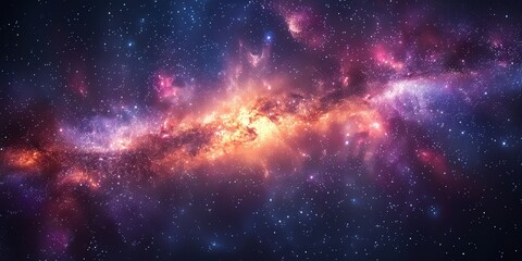 Cosmic Magnificence: Breathtaking Nebula in the Starry Night Sky