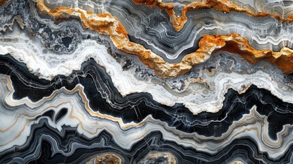 Obraz premium Captivating Geological Masterpiece: Vibrant Agate Layers