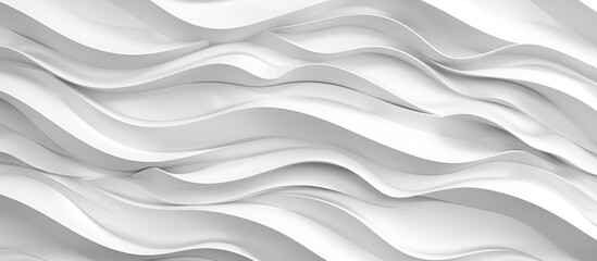 3D illustration white seamless pattern waves light and shadow. Wall decorative panel. Modern Light and Shadow 3D Wall Design

