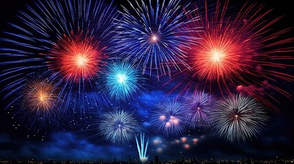 Fototapeta premium fireworks in the night sky