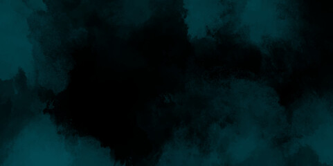 abstract cloud and vapor texture background. Black and Green smoke aquarelle smudge illustration smooth grungy smokey light pastel colors ink glow. Teal color powder explosion .