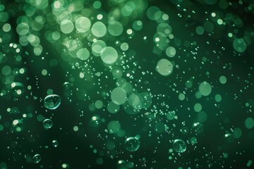 A group of bubbles rising and floating in mid-air