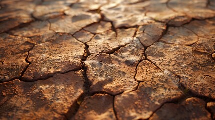 Dry cracked earth background, clay desert texture. 