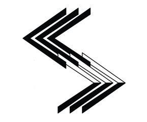 Logo letter S unique design vector on background