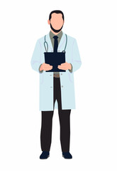 Male doctor, therapist, practitioner, pediatrician, dentist on isolated white background.  