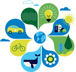 Eco background - ecology concept series