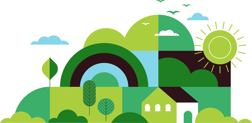 Fototapeta na wymiar Eco background - ecology concept series