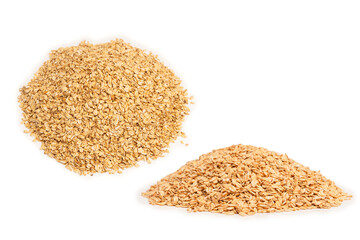 Oat-flakes isolated on a white background.