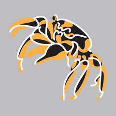 illustration of an abstract crab