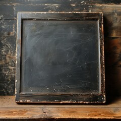 Fototapeta premium Close up of an old weathered chalkboard with scratches