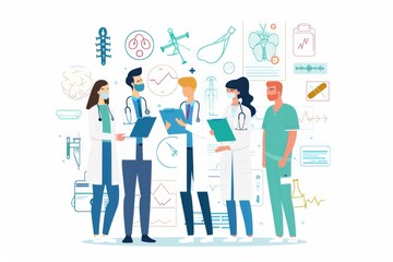 Conceptual medical illustration isolated created with Generative AI