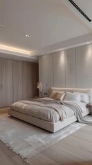 3D Rendering Design of Modern Minimalist Bedroom