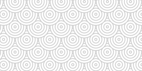 Seamless vector overlapping ocean spiral pattern and abstract circle wave lines. white seamless stripe geomatics diamond create retro square line backdrop pattern background.