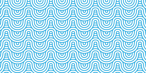 Minimal diamond vector overlapping Pattern geometric spiral and abstract circle wave line. blue color seamless tile stripe geometric create retro line backdrop white pattern background.