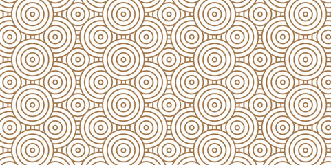 Fototapeta premium Minimal Vector overlapping Pattern diamond geometric wood and orange spiral line waves abstract wave line. seamless tile stripe overlap creative retro circle line fabric pattern white background.