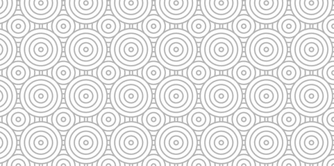 Seamless vector overlapping ocean spiral pattern and abstract circle wave lines. white seamless stripe geomatics diamond create retro square line backdrop pattern background.